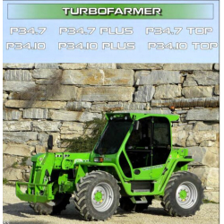 Merlo Turbofarmer Modular TF30.9-33.7-33.9-35.7-38.7-38.10-42.7-45.11-50.8-65.9 Service Manual, Mechanic Manual, Hydraulic & Electrical Diagram German